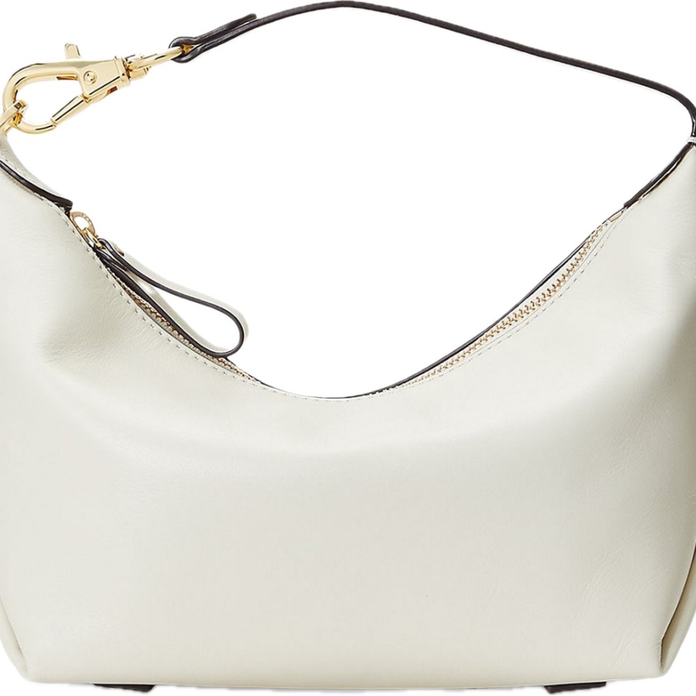 Lauren Ralph Lauren Kassie Medium Leather Convertible Shoulder Bag/cream/nwt - Picture 4 of 4